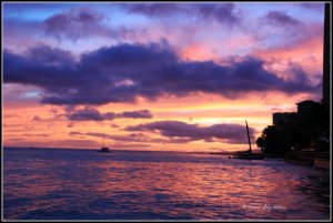 Waikiki Beach sunset - each night presented a different story.