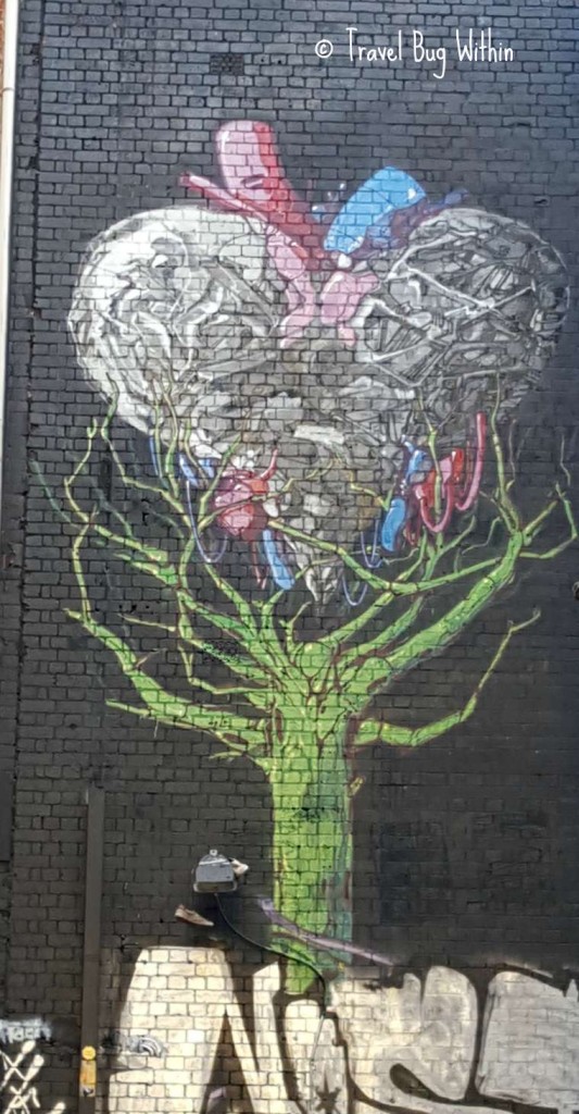 Ever changing graffiti walls in Hosier Lane