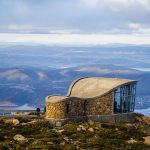 Image of a observation building on teh summit of a mountain