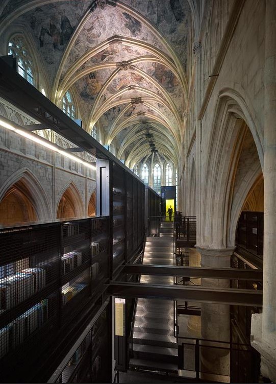 Image showing vaulted ceilings of an old church that has been converted into a bookstore