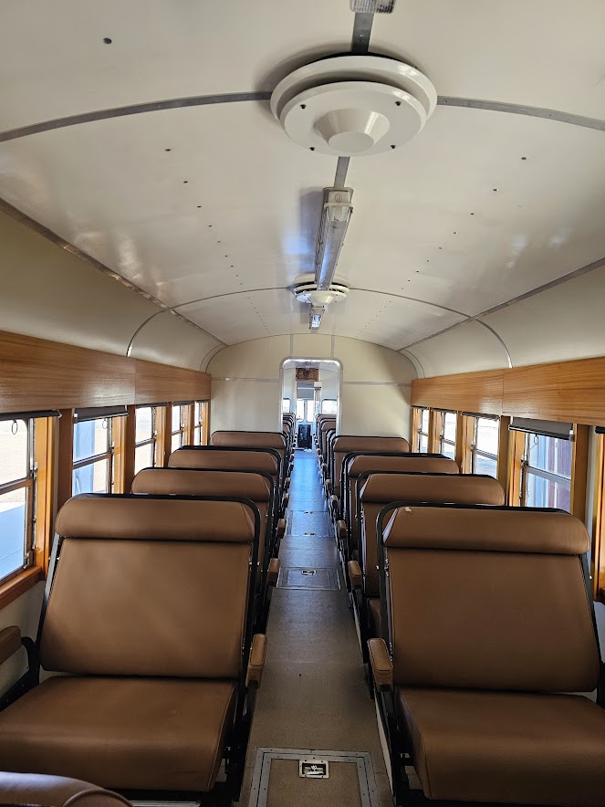 The interior of a rail carriage